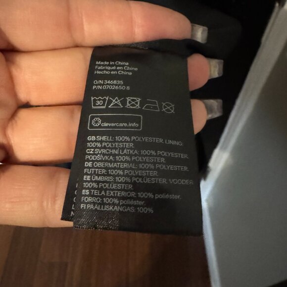 H&M Womens Dress Black White Polka Dot Mid Length Sheer Sleeves - Picture 3 of 5